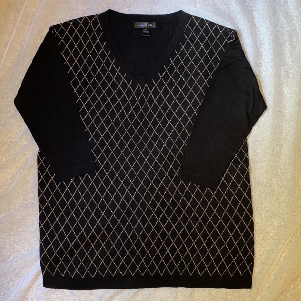 August Silk Sweater SZ XL NWOT